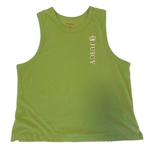 Juicy Couture Sport Logo Muscle Tank Top in Lime Green Size XL